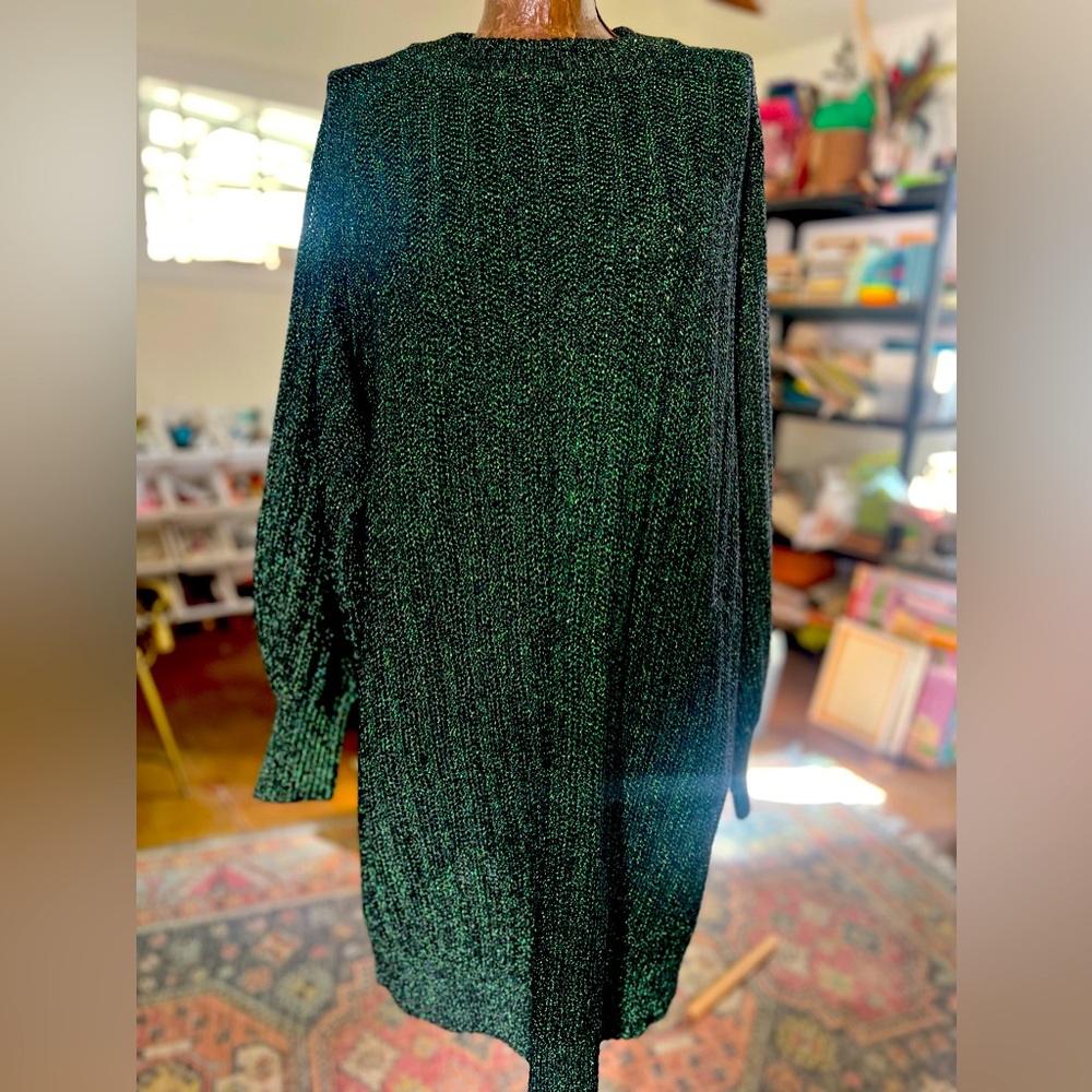 H&M NWT Green & Black Sweater Dress